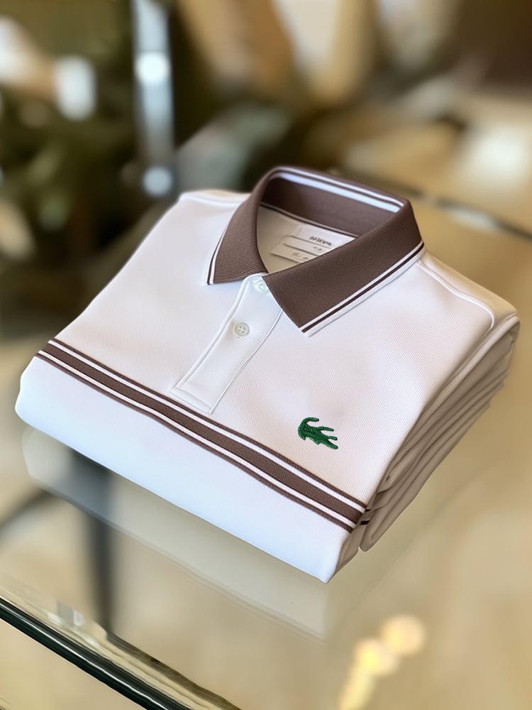 Men's Business Casual Logo Button Short Sleeve Polo Shirt