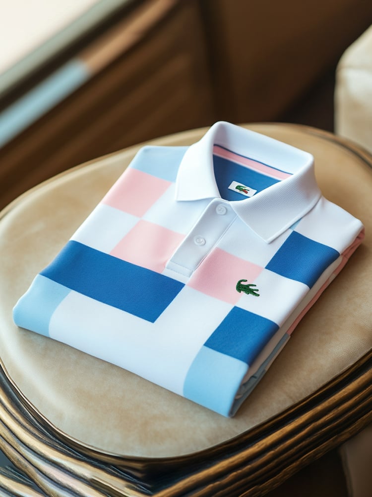 Men's Classic Business Logo Button Short Sleeve Polo Shirt
