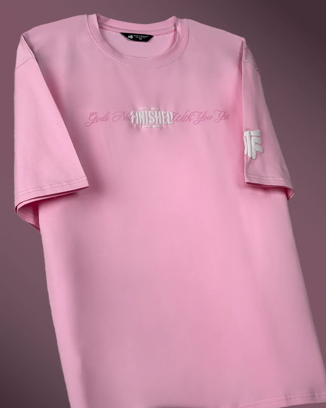 Clothav New World Energy Graphic Pink Oversized T-Shirt for Men & Women | Members Only Club Back Print Streetwear