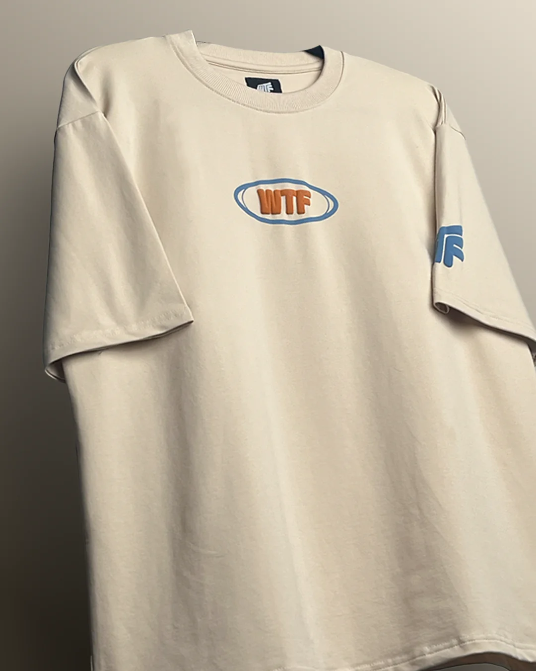 Clothav Outsiders Of Earth Club Graphic Oversized T-Shirt for Men & Women | Beige UFO Streetwear Tee