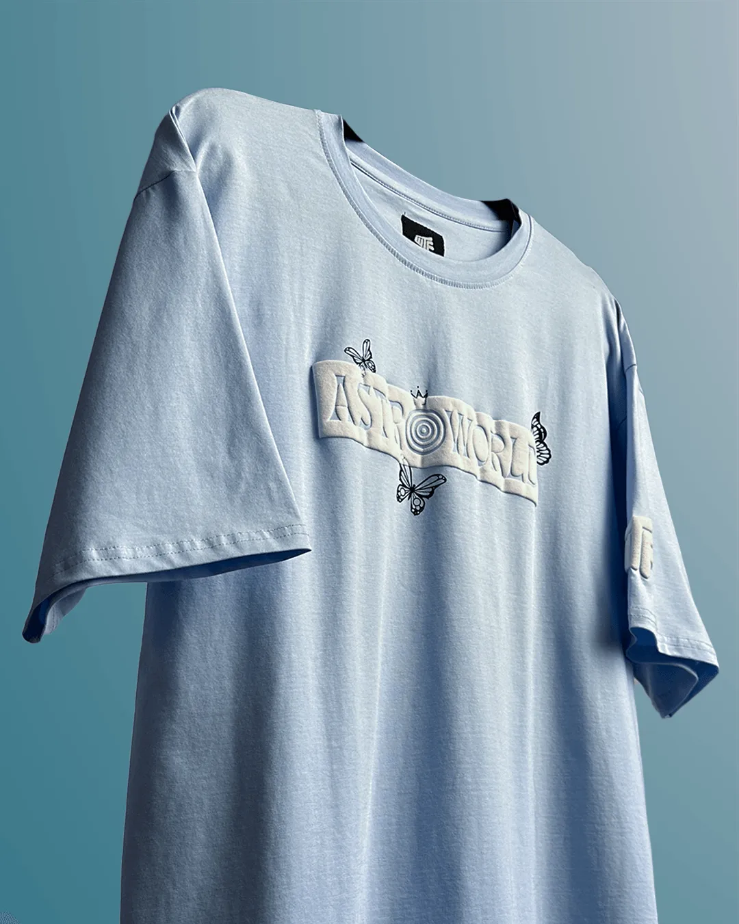 Clothav The Scotts Graphic Oversized T-Shirt for Men & Women | Blue Travis-Inspired Streetwear Back Print Tee