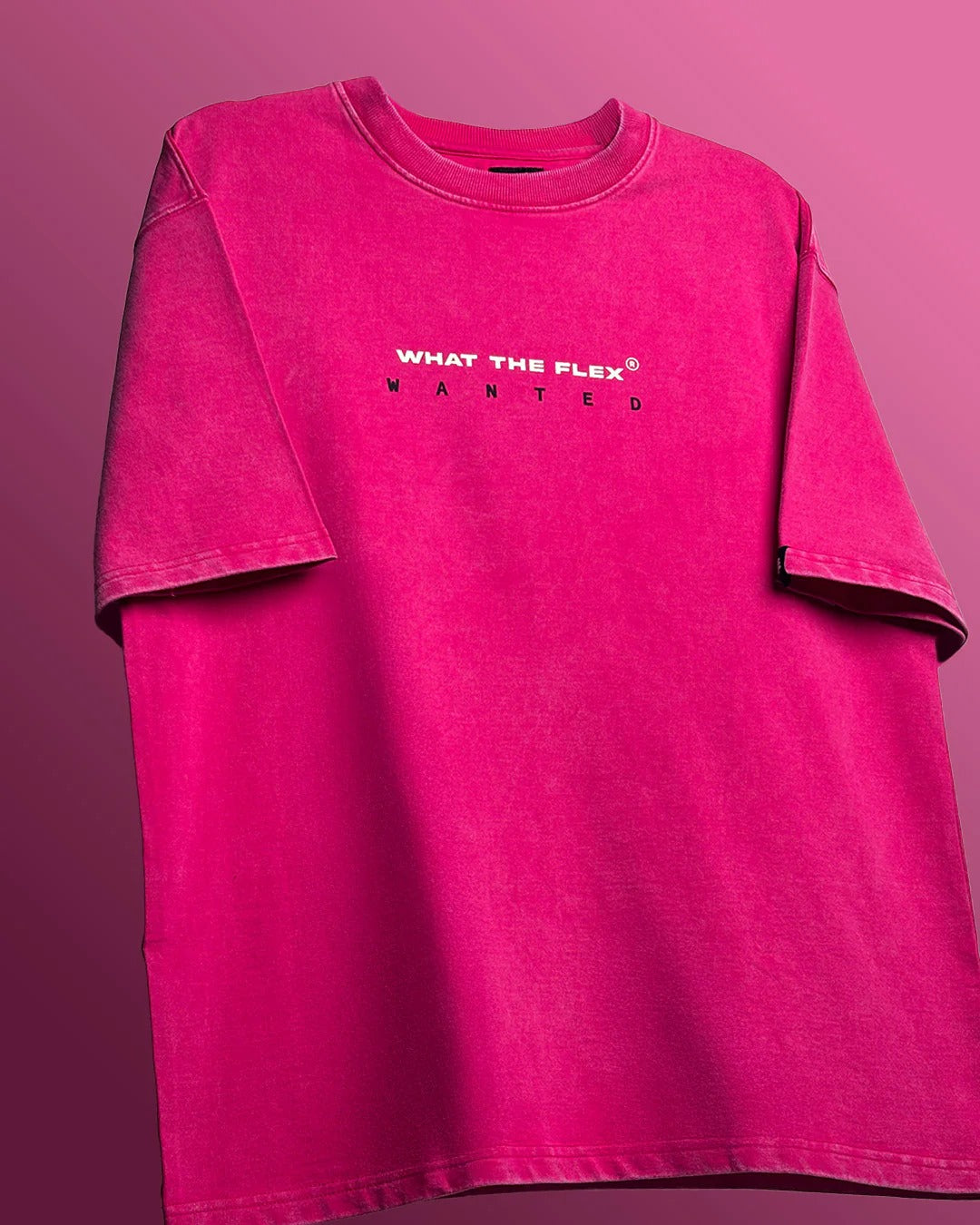 Clothav Wanted Graphic Pink Oversized T-Shirt for Men & Women | Statement Back Print Streetwear Tee
