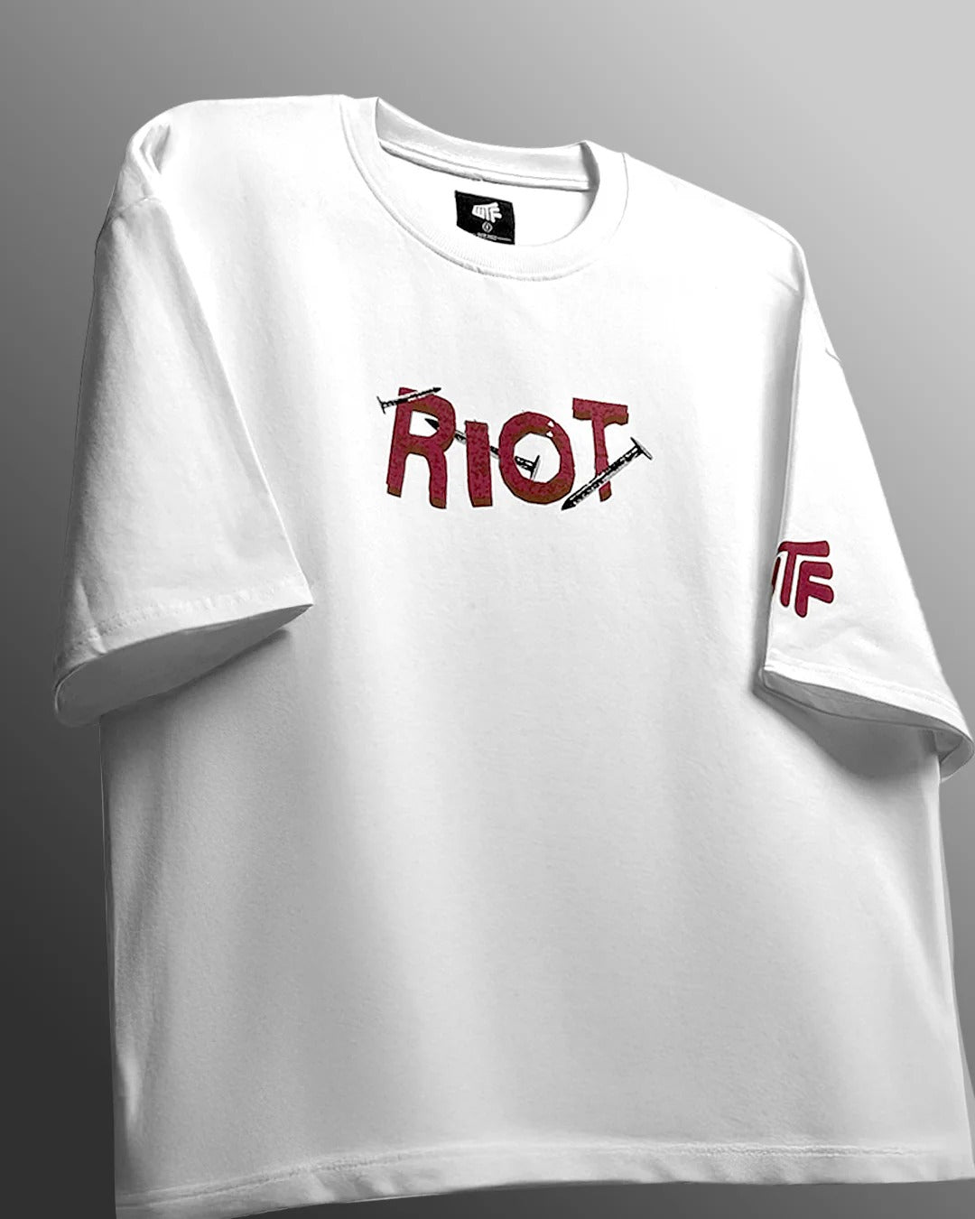 Clothav Chaos Tastes Better Graphic White Oversized T-Shirt for Men & Women | Artistic Back Print Streetwear