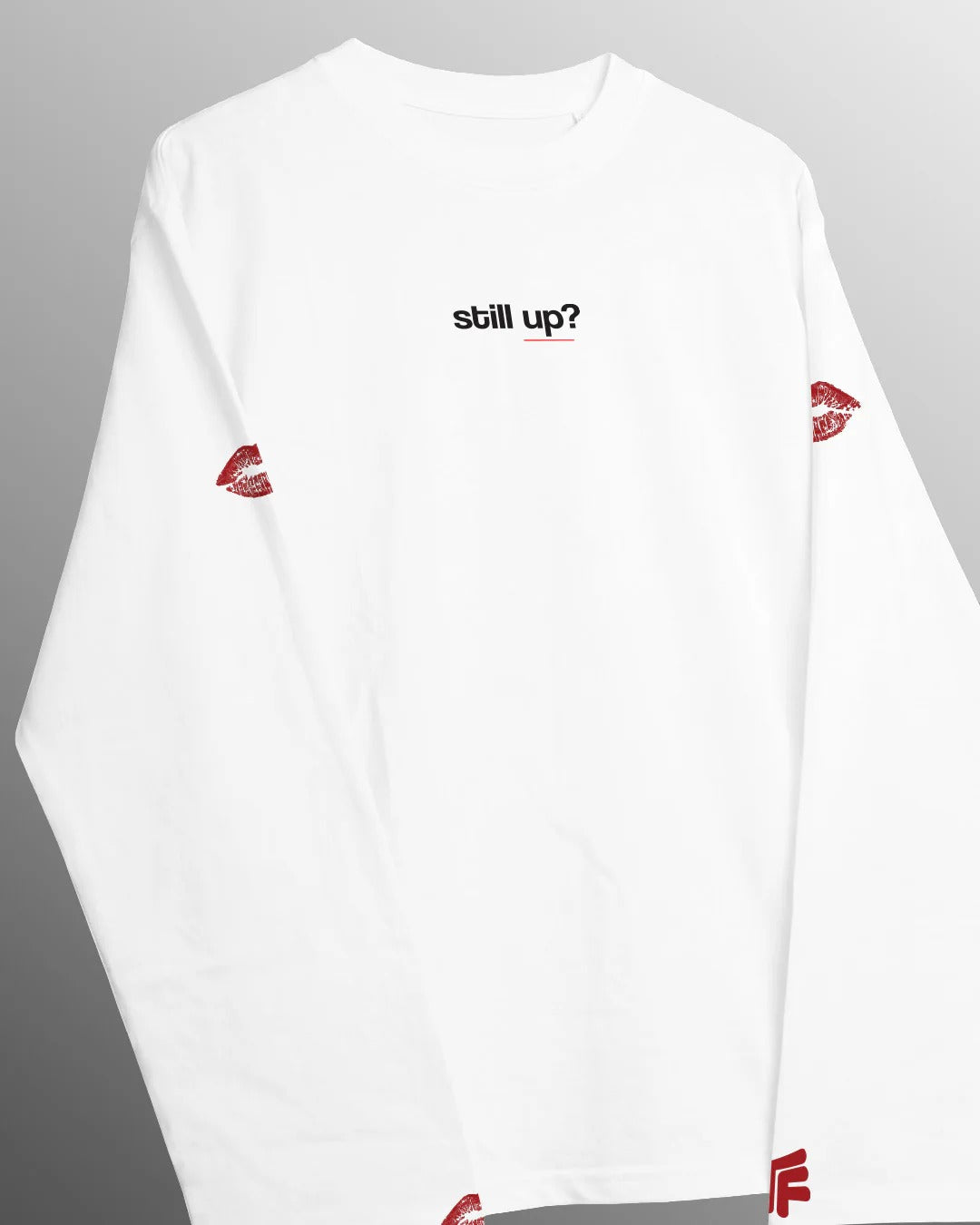 Clothav "Can I Call You Tonight?" Graphic Oversized Full Sleeve T-Shirt for Men & Women | White Statement Streetwear Tee