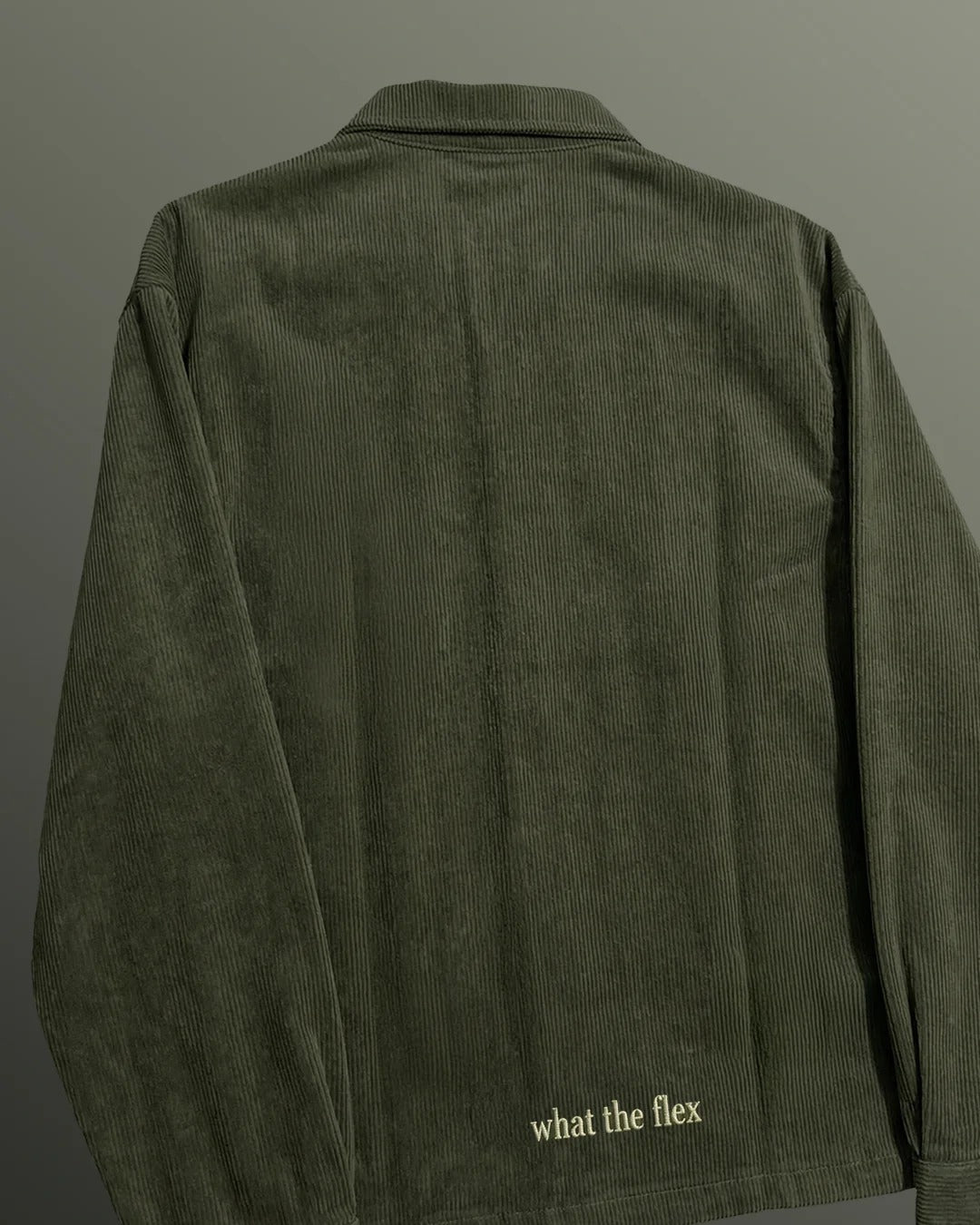 Clothav Olive Green Corduroy Oversized Full Sleeve Shirt for Men & Women | Premium Casual Solid Shirt