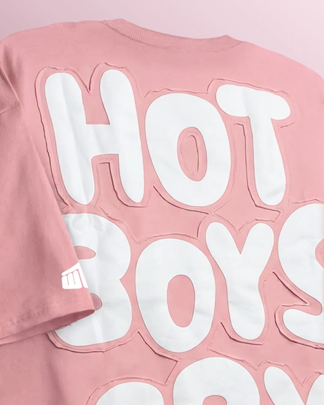 Clothav Hot Boys Cry Graphic Oversized T-Shirt for Men & Women | Pink Statement Back Print Streetwear Tee