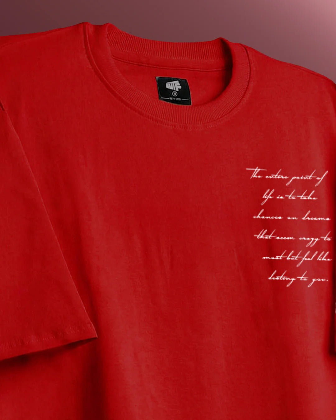 Clothav Tribal Flame Graphic Red Oversized T-Shirt for Men & Women | Abstract Back Print Streetwear