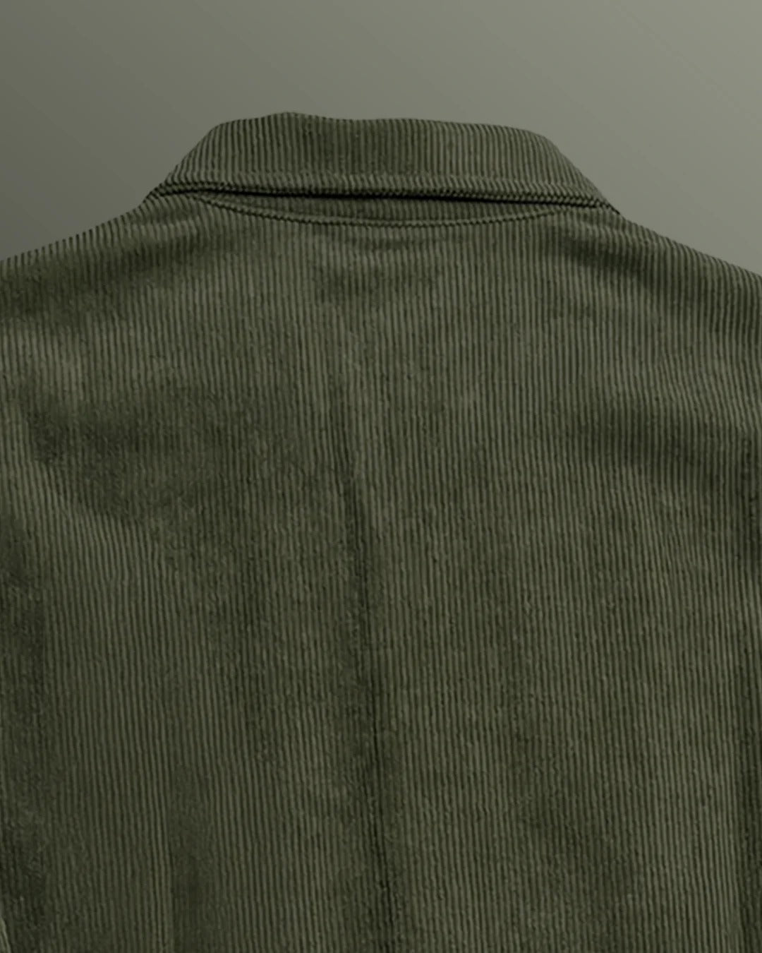 Clothav Olive Green Corduroy Oversized Full Sleeve Shirt for Men & Women | Premium Casual Solid Shirt