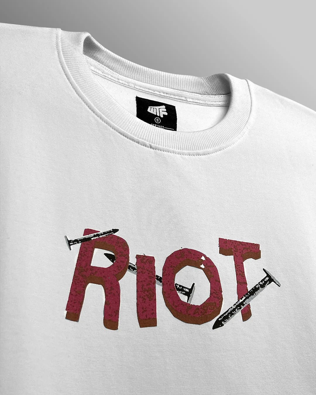Clothav Chaos Tastes Better Graphic White Oversized T-Shirt for Men & Women | Artistic Back Print Streetwear