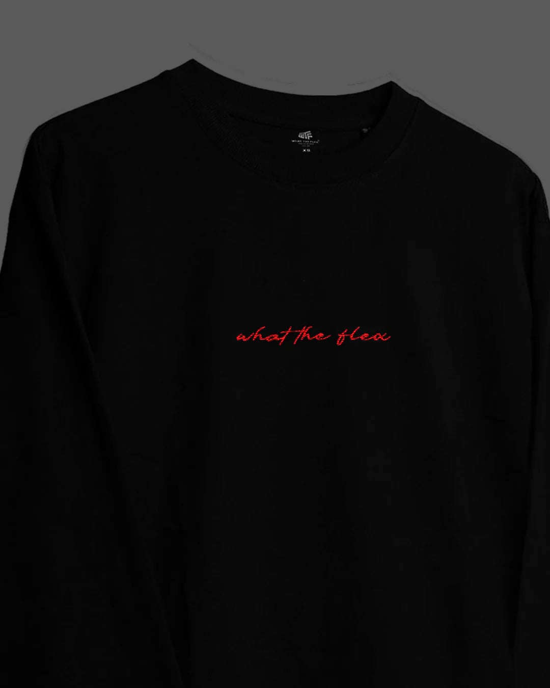 Clothav I Manifested But I Also Did The Work Graphic Oversized Full Sleeve T-Shirt for Men & Women | Black Motivational Streetwear Tee