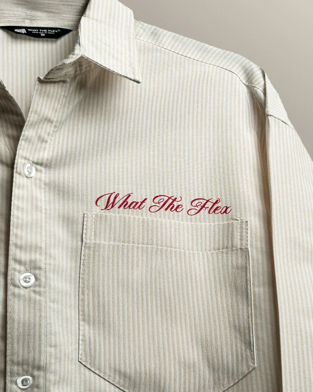 Clothav Are We Really Alive Or Just Existing Graphic Cream Corduroy Oversized Shirt Jacket for Men & Women | Statement Back Print Streetwear