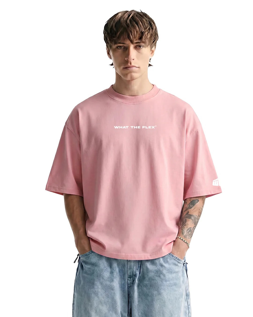 Clothav Hot Boys Cry Graphic Oversized T-Shirt for Men & Women | Pink Statement Back Print Streetwear Tee